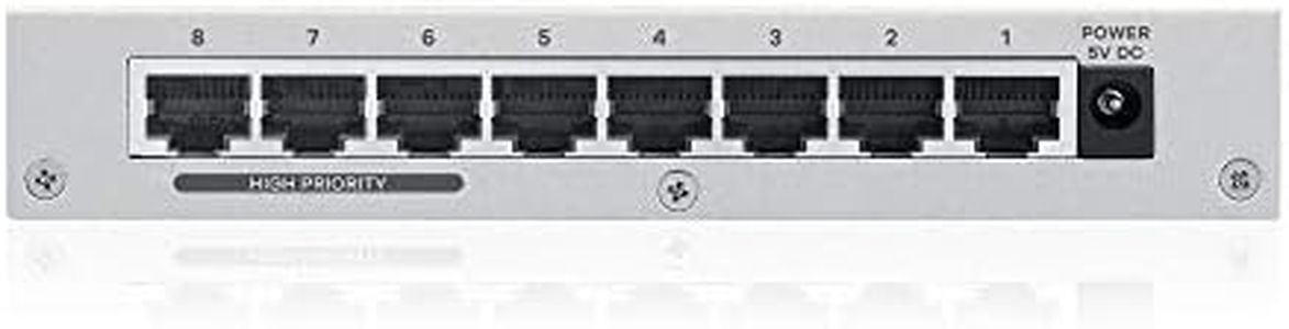 Zyxel de 8 puertos Fast Ethernet Switch Desktop - Carcasa de metal [ES-108AV3]