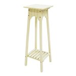 Achla Designs Eucalyptus Wood English Plant Stand, Antique Ivory