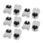 Sourcingmap 10Pcs T5 Fluorescent Light Holder G5 Base Tombstone Lamp Socket AC 500V 2A for LED Fluorescent Tube