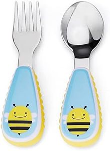 Skip Hop Toddler Utensils, Fork and Spoon Set, Bee