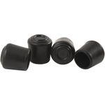 Rubber Leg Tip - (4 pieces), 3/4", Black