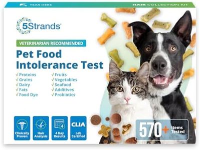 5Strands Pet Food Intolerance Test, at Home Sensitivity Test for Dogs & Cats, 289 Items, Hair Analysis, Accurate for All Ages and Breed, Results in 5 Days - Protein, Grain, Preservatives