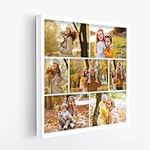 MAX SOLUTIONS Customised Collage Canvas Wall Art Home Decor Personalised Gifts Multi Photo Custom Print Family Portrait Anniversary Keepsake (12''x12'', Design 1)