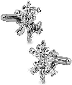 Gemelolandia | Gemelos de Camisa Cristo de la Buena Muerte de la Legión Española 20x15mm Gemelos Originales Para Camisas | Para Hombres y Niños | Regalos Para Bodas, Comuniones y Otros Eventos