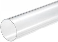 sourcing map Acrylic Pipe Clear Rigid Round Tube 47mm ID 50mm OD 10" for Lamps and Lanterns, Water Cooling System