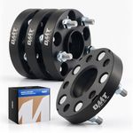 Orion Motor Tech 5x4.5 Hub Centric Wheel Spacers, 1" Black Wheel Spacers with M12x1.5 Studs Compatible with Honda Accord Honda Civic Honda CRV Acura RSX Acura TL, 64.1mm Bore Wheel Spacer Kit, 4pcs