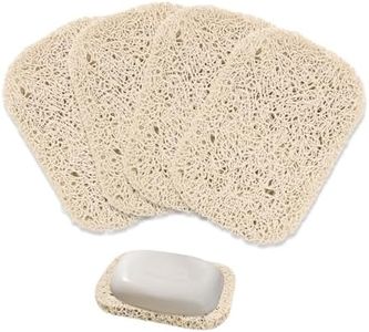 MultiValue Lot de 4 Porte-Savon, Antidérapants et Durables économiseur de Savon avec Forme de Bobine de Drainage Automatique pour Ranger Le Savon (Beige, 4)