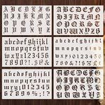 8 Pieces Lettering Stencils Calligr