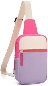cotmcor Valentines Day Gifts for Kids: Fanny Pack Birthday Gift for 8 9 10 11 12 Year Old Teen Girls Trendy Stuff, Preppy Colorblock Crossbody Bag Adjustable Sling Belt Bags Purse for Travel Outdoor