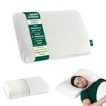 The White Willow Soft Pillow For Neck & Shoulder Pain Relief-Engineered Latex Soft Pillow-Cervical Pillow For Sleeping-Orthopedic Pillow For Back, Side & Stomach Sleepers-Soft-Standard Size-4"H-White