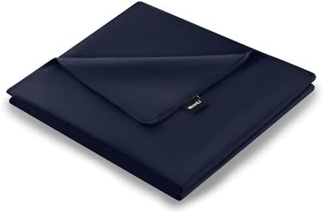 ZonLi 80"x87" Navy Blue Duvet Cover, Oeko-texCertified 100% Cotton, King Size RemovableDuvet Cover for Weighted Blanket