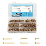 250 Pcs M3.5 Screws for Wood Screws Assortment, Self Tapping Screws, Assorted Screws 16mm 20mm 25mm 30mm 35mm 40mm Flat Head Phillips Countersunk Screws, Decking Drywall Screws with Screw Box