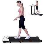 AIRHOT Walking Pad, 2 in 1 Under Desk Treadmill of Compact Space, 2.5HP Quiet Desk Treadmill with Remote Control & LED Display, Portable Treadmill for Home/Office, Installation-Free