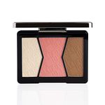 PAC Focus On Me 3 in 1 Bronzer Highlighter & Blush Palette for Face Makeup | Face Palette with Lightweight Natural Shimmer Glow Compact Powder | Full Coverage & Long Lasting for All Skin Type - Medium