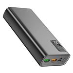 Power bank 26800mAh 22.5W, QC 3.0 PD 20W USB C Fast charging with 3 Outputs and 2 inputs Power Bank, high-capacity external battery for Smartphone, Smartwatch,Tablet, Camera