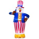 Fleur 6Ft Tall Patriotic Independence Day 4th of July Inflatable American Bald Eagle Lighted Blow up Party Decoration for Outdoor Indoor Home Celebration Garden Yard Photo Prop