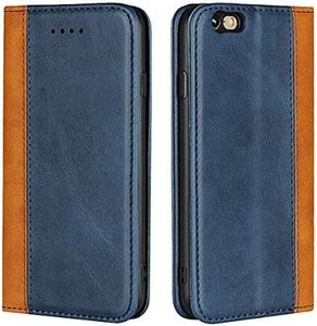 Cavor for iPhone 6 Case,iPhone 6S Case,Premium Leather Folio Flip Wallet Case Cover Magnetic Closure Book Design with Kickstand Feature & Card Slots(4.7")-Blue