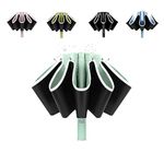 UV Umbrella Protection Sun Compact Windproof Reverse Umbrella’s for Rain-Automatic Folding Inverted Car Travel Umbrella Portable for Women and Men Auto Close