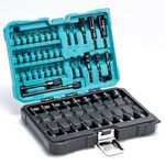 LIBRATON 54PCS Magnetic Nut Driver Set, Impact Drill Driver Bit 1/4", Metric & SAE Nut Driver for Impact Drill, Socket Adapters, Screwdriver Bits, Quick-Release Extension, Wing Nut Driver, Storage Box