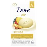 Dove Beauty Bar Gentle Skin Cleanser Moisturizing for Gentle Soft Skin Care Glowing Mango Butter and Almond Butter More Moisturizing Than Bar Soap 106g 6 Bars Net Weight 636g