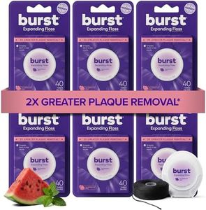 BURST Expanding Dental Floss (Watermelon Mint/240 Yards) | Stain Absorbing