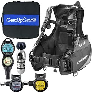 Cressi R1 BCD Donatello Dive Computer AC2 Compact Regulator Set GupG Reg BagScuba Diving Package Grey Reg M