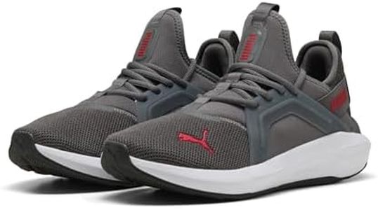 PUMA Unisex SOFTRIDE ENZO 5 Straßen-Laufschuh, COOL Dark Gray-for All TIME RED White, 43 EU