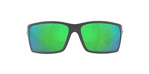 Costa Del Mar Men's Reefton Sunglasses, Matte Grey/Copper Green Mirrored Polarized-580p, 64 mm