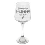 Promoted To Mummy Est 2024 Wine Glass New Baby Gift Etched Wine Glass Promoted To Mummy Est 2024 Pregnancy Gift Ideas New Baby Gift Idea Promoted To Mummy Wine Glass New Mum Present Idea Est 2024