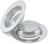 Honmein 2 Pcs Sink Strainer for Most Kitchen Sink Drain Basket, Upgraded Double-Layer Safe Design Kitchen Sink Strainer (Outer Diameter 4.5 Inch)