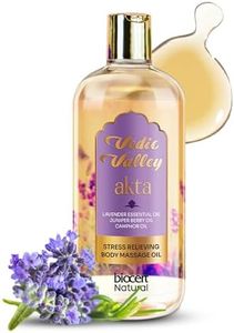 Vedic Valley Ayurvedic Body Massage Oil for Reduce Stretch Marks, Muscle Comfort & Deep Moisturization for Dry Skin | Full Body Massage Oil for Men & Women with Lavender, Juniper & Camphor Essential Oils | 300 ml