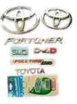 MVKS CAR Badge Emblem Monogram Logo Decal Wrap Sticker 3D Symbol Graphic Compatible with FORTUNER KIT 4