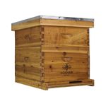 Hoover Hives 10 Frame Bee Hive Starter Kit for Bee Keepers - Langstroth Beehive Kit Comes with 2 Honey Bee Hives Boxes That are Coated in 100% Naturally Organic Beeswax (Unassembled)