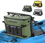 Yakhacker Kayak Cooler Bag, Waterproof Seat Back Cooler with Lawn-Chair Style Seats, Kayak Accessories Portable Ice Chest Cooler for Kayaking, Travel, Lunch, Beaches & Trips (Green)