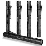 XY Zone Led Penlight 1000 Lumens Pen Flashlight Lamp Clip Pocket Flashlight Torch Powered by 2AAA Battery,5 PCS(Battery Not Included)