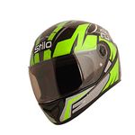 Western Era Proud 45 ISI Certified Helmet || Full Face Graphics || Stylish || High-End Safety || UV Protection Visor || Enhanced Design || Ultra Comfort (Small, Black Glossy - Neon)