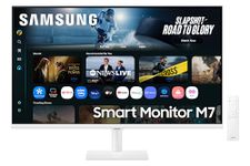 Samsung 32" (80 cm) 4K M7 Vision AI Smart Monitor|UHD 3840 x 2160|Smart TV Experience with AI|Type-C|Apple AirPlay|Gaming Hub|Remote|Speakers|Wi-Fi|Bluetooth|AI Picture & Sound|LS32FM701UWXXL|White