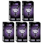 NOTTY BOY Overtime Extra Delay Condoms For Men -Pack Of 5, 50 Pieces | Longer Duration, Long Lasting | Performance Enhancing and Standard Fit, Natural Rubber Latex