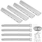 GFTIME Universal Adjustable Burner & Heat Plate Kit for Charbroil, Outback, CosmoGrill, Stainless Steel Replacement Gas Grill Parts Kit for Berkley,Napoleon, and Other Model Grill, 4 Kit Pack