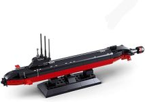 ENHANA Nuclear Submarine Building Blocks Model Toy,A 13.07 Inch Long Naval Nuclear Submarine,Suitable for Boys Over 6 Years Old Toys,193 Pieces