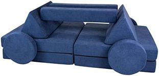 Velinda Modular kids sofa, children convertible sofa, sofa bed, toddler, sofa playset (colour: navy)