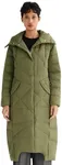 Orolay Women's Puffer Down Coat Winter Maxi Jacket with Hood Green L