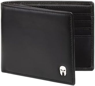 SPARTANO Carteras para Hombre con protección RFID, 12 Ranuras para Tarjetas de crédito, 2 Compartimentos para Billetes, 4 Bolsillos Interiores - Zeus (Sin Monedero)