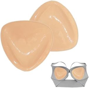 Lerchael Double-Sided Sticky Push-Up Bra Inserts Reusable Adhesive Insert Enhancers Pads for Bikini Swimsuit Dress, Beige, B