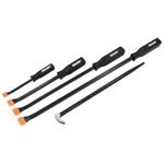 Neilsen CT0239 Pry Set with Black Handles Includes roll Head bar - Black (5-Piece)