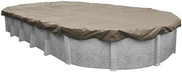 Pool Mate 571224-4 Winter Pool Cover, Extra Heavy-Duty Sandstone, 12 x 24 ft Above Ground Pools