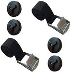 C CASIMR 2PC Strap with Metal Buckles and 4 Sets of Nuts, Screws and Fixed Plates Dog Car Barrier