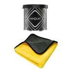 Involve Gel Can Carbon Black car perfume (Pack 1) with Microfiber Cloth (Multicolor)-Combo|Car Accessories interior |car perfumes and fresheners|Car accessories interior|Microfiber cloth for car