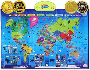 BEST LEARNING i-Poster My World Interactive Map - Educational Talking Toy for Kids of Ages 5 to 12 Years