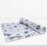 Trance Home Linen Pure Cotton Reversible Dohar Toddler Size|Ac Quilt For Babies|Infants-New Born Blanket|Soft Light-Weight Bed Blanket 0-4 Years Kids(140Cm X 100Cm-Green Giraffe),tc-200